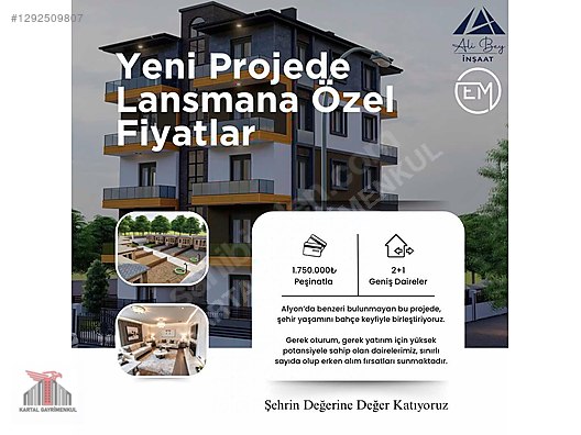 KARTAL GAYRİMENKUL’DEN %60 PEŞİNATLA HOBİ BAHÇELİ 2+1 DAİRELER